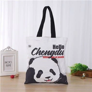 Bolsa de lona con cremallera de compras publicitarias personalizadas